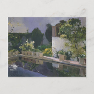 Cartão Postal Joaquín Sorolla - Reservatório do Alcazin Sevilha