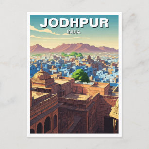 Cartão Postal Jodhpur India Blue houses