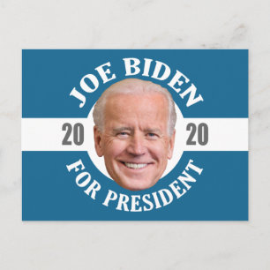 Cartão Postal Joe Biden 2020 - Classic Design Blue Photo