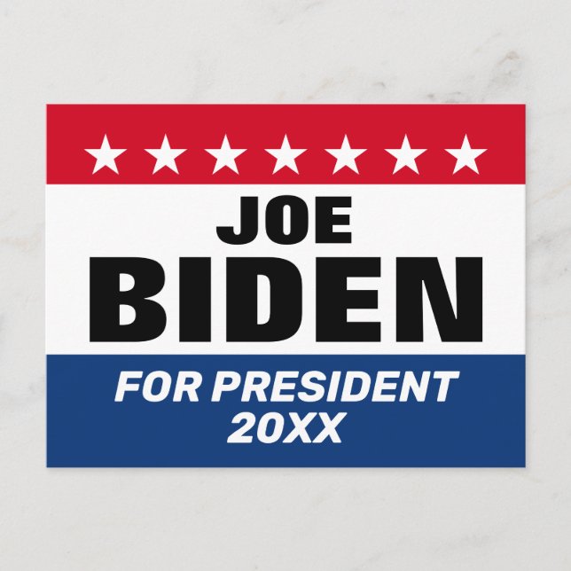Cartão Postal Joe Biden 2024 - Design Clássico (Frente)