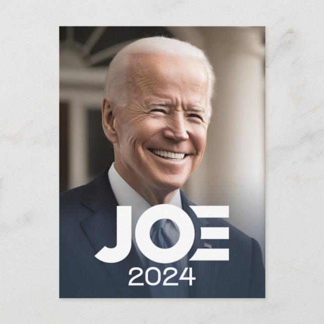 Cartão Postal Joe Biden 2024 para Presidente Foto (Frente)