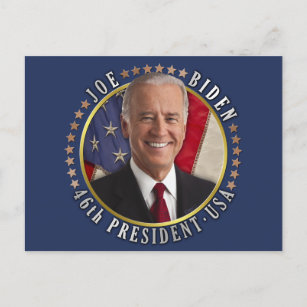 Cartão Postal Joe Biden 46º Presidente dos EUA Foto comemorativa