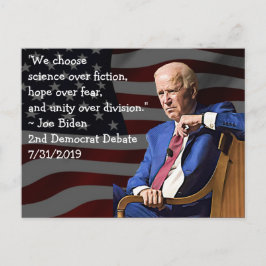 Cartão Postal Joe Biden cita sobre a América