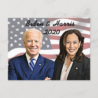 Cartão Postal Joe Biden e Kamala Harris memorabilistas Keepsasas
