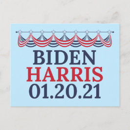 Cartão Postal Joe Biden Kamala Harris Dia da Inauguração