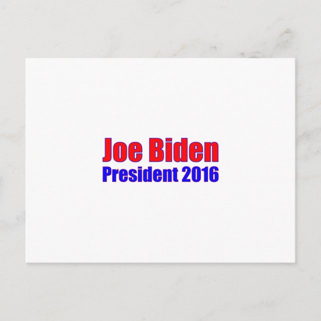 Cartão Postal Joe Biden Presidente 2016 (Frente)