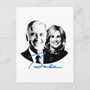 Cartão Postal Joe e Jill Biden Assinatura
