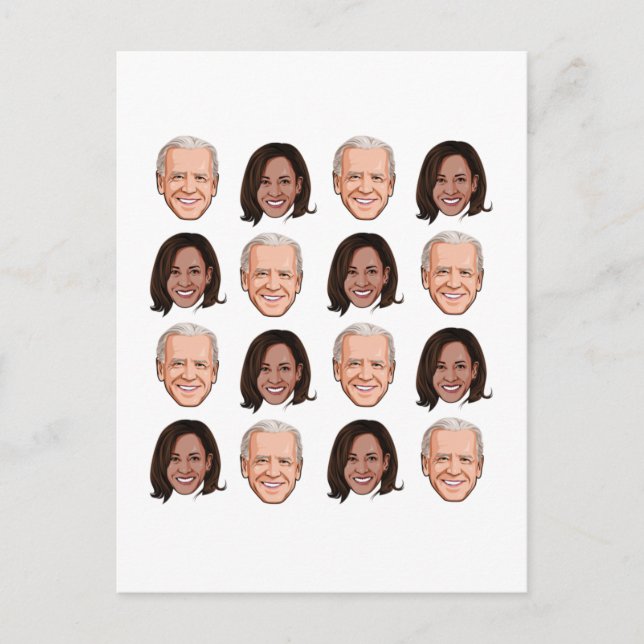 Cartão Postal Joe e Kamala Pattern (Frente)