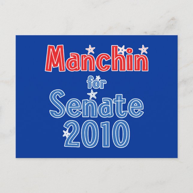Cartão Postal Joe Manchin para a Design do Senado 2010 Star (Frente)
