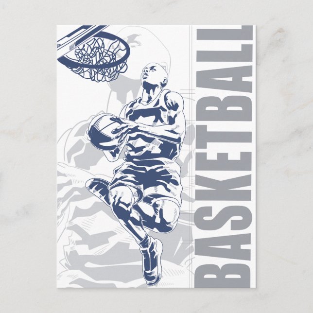Cartão Postal Jogador de basquete (Frente)
