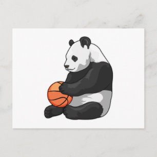 Cartão Postal Jogador de basquete Panda Basquete