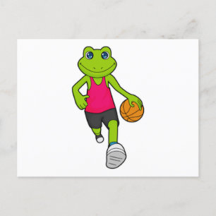 Cartão Postal Jogador de basquete Sapo Basquete