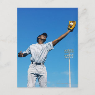 Cartão Postal jogador de beisebol (16-20) a apanhar bola
