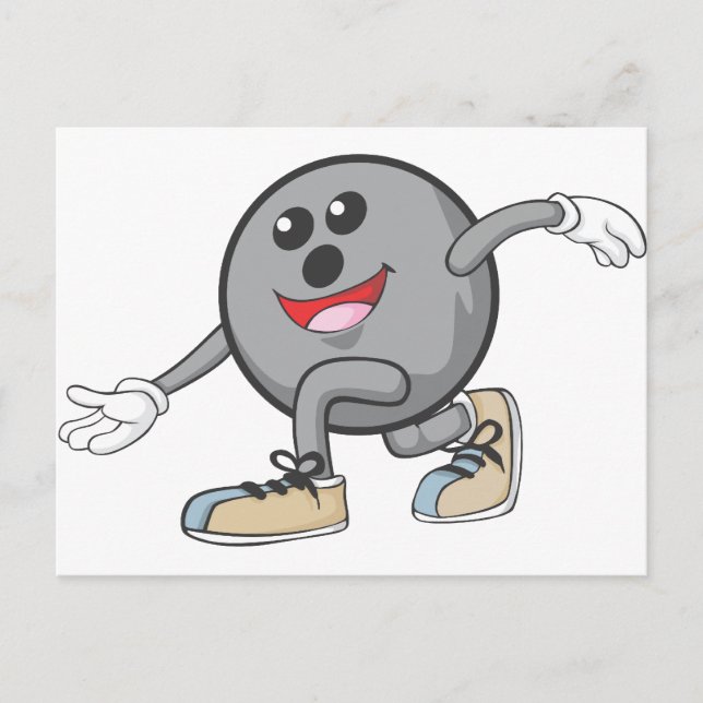 Cartão Postal Jogador de Bola de boliche (Frente)