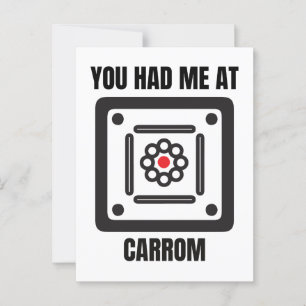 Cartão Postal Jogador de conselho de carrom engraçado