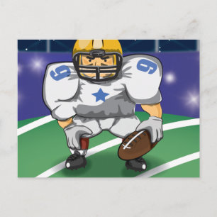 Cartão Postal jogador de futebol americano
