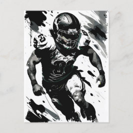 Cartão Postal ✪ jogador de futebol americano da NFL - Retrato ☛