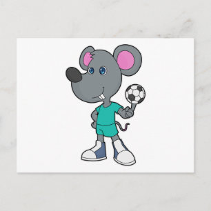 Cartão Postal Jogador de Futebol de Mouse