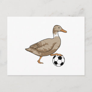 Cartão Postal Jogador de futebol de pato