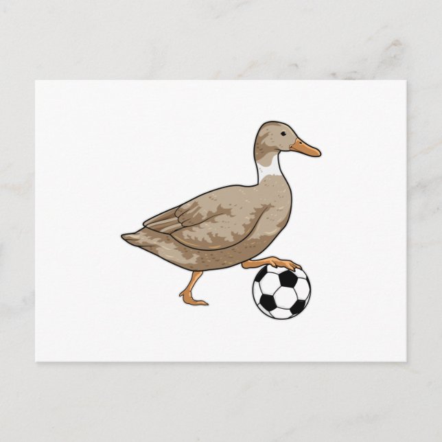 Cartão Postal Jogador de futebol de patos Futebol (Frente)