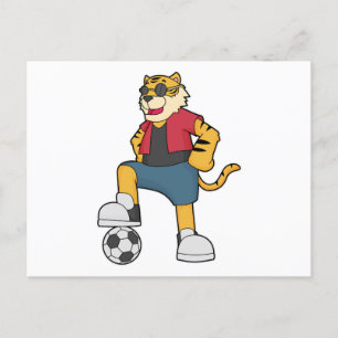 Cartão Postal Jogador de futebol do Tiger Soccer