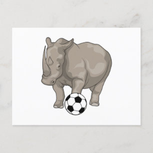 Cartão Postal Jogador de futebol Rhino Futebol