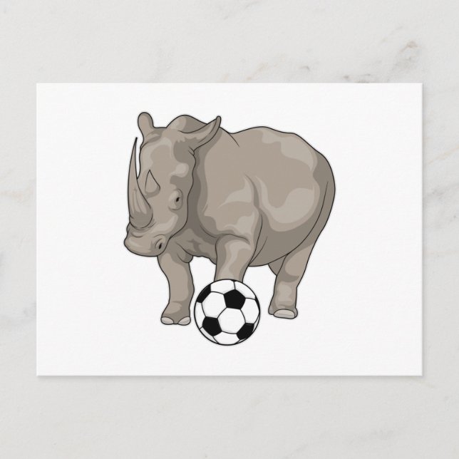 Cartão Postal Jogador de futebol Rhino Soccer (Frente)
