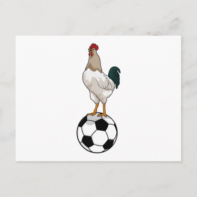 Cartão Postal Jogador de Futebol Rooster (Frente)