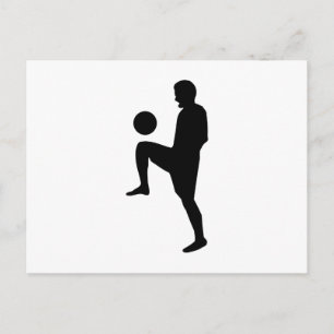Cartão Postal Jogador de futebol Silhouette