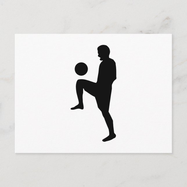 Cartão Postal Jogador de futebol Silhouette (Frente)