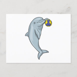 Cartão Postal Jogador de handebol Dolphin Handebol