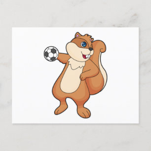 Cartão Postal Jogador de handebol esquilo Handebol