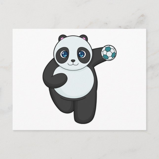 Cartão Postal Jogador de handebol Panda Handebol (Frente)