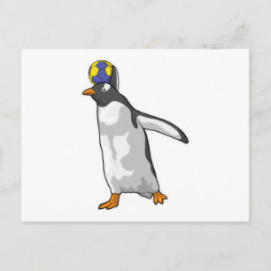 Cartão Postal Jogador de handebol Penguin