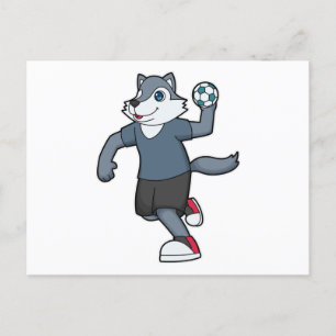 Cartão Postal Jogador de handebol Wolf Handebol