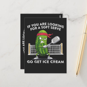 Cartão Postal Jogador de Pickleball Engraçado