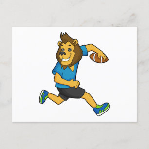 Cartão Postal Jogador de rugby Leão Futebol