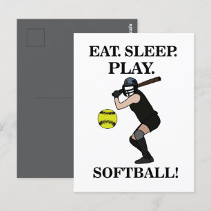 Cartão Postal Jogador de Softbol