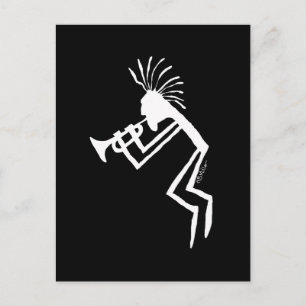 Cartão Postal Jogador de Trompete Kokopelli Petroglicph