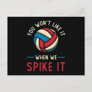 Cartão Postal Jogador de vôlei você não vai gostar da praia