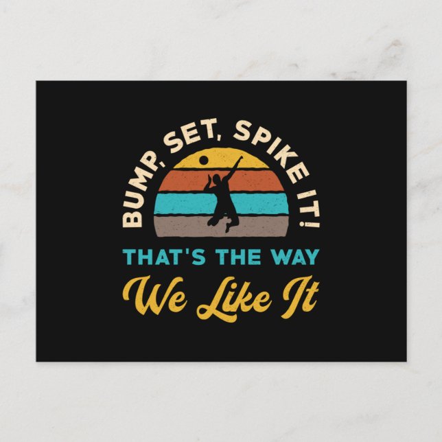 Cartão Postal Jogador de Voleibol Jogado De Voleibol (Frente)