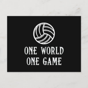 Cartão Postal Jogador de Voleibol One World Game