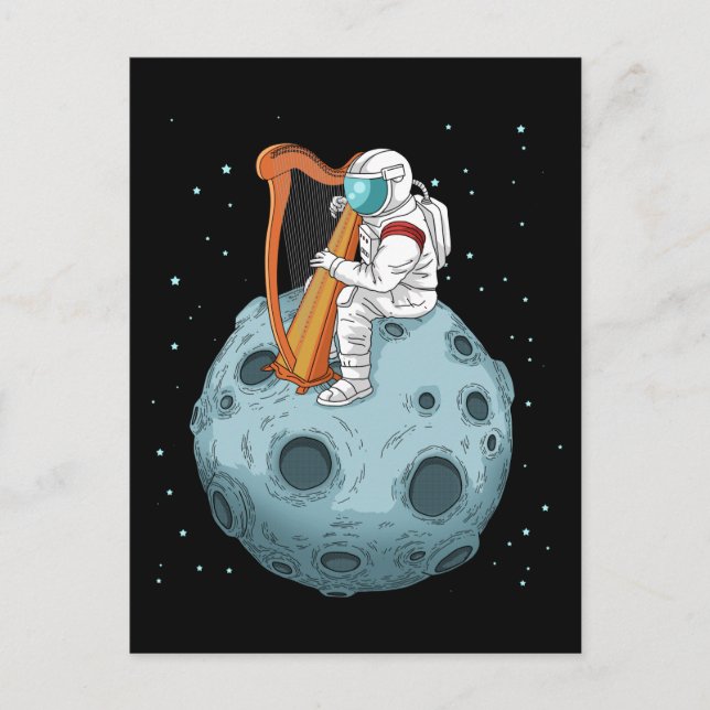 Cartão Postal Jogador Harp Oferece Raparigas Aproveitam Presente (Frente)