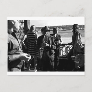 Cartão Postal Jogador saxofone