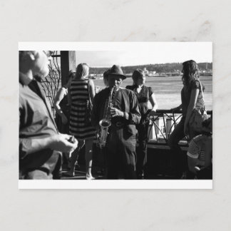 Cartão Postal Jogador saxofone