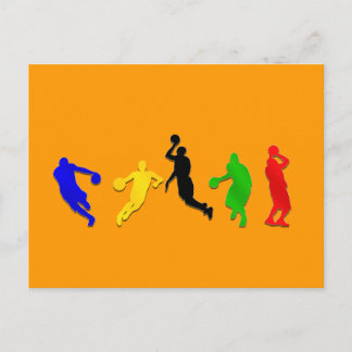 Cartão Postal Jogadores de basquete jogam basquete