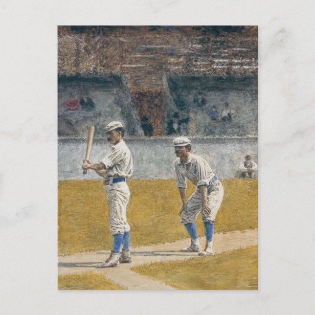 Cartão Postal Jogadores de beisebol praticando - Thomas Eakins (Frente)