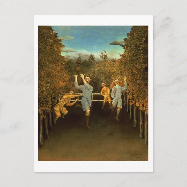 Cartão Postal Jogadores de futebol, 1908 (petróleo na canvas) (Frente)