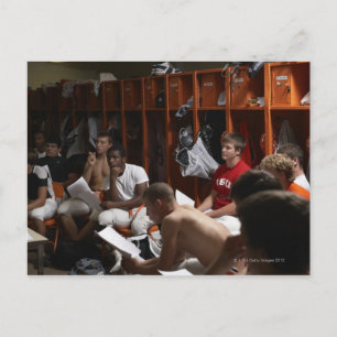 Cartão Postal Jogadores de futebol americanos, incluindo adolesc