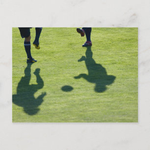 Cartão Postal Jogadores de futebol fazendo exercícios.